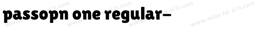 passopn one regular字体转换